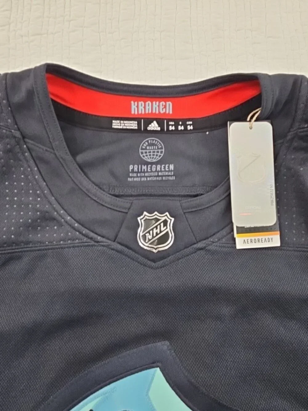 Adidas PRIMEGREEN Seattle Kraken Hockey Jersey NHL Men’s Size 54 XL NWT Official